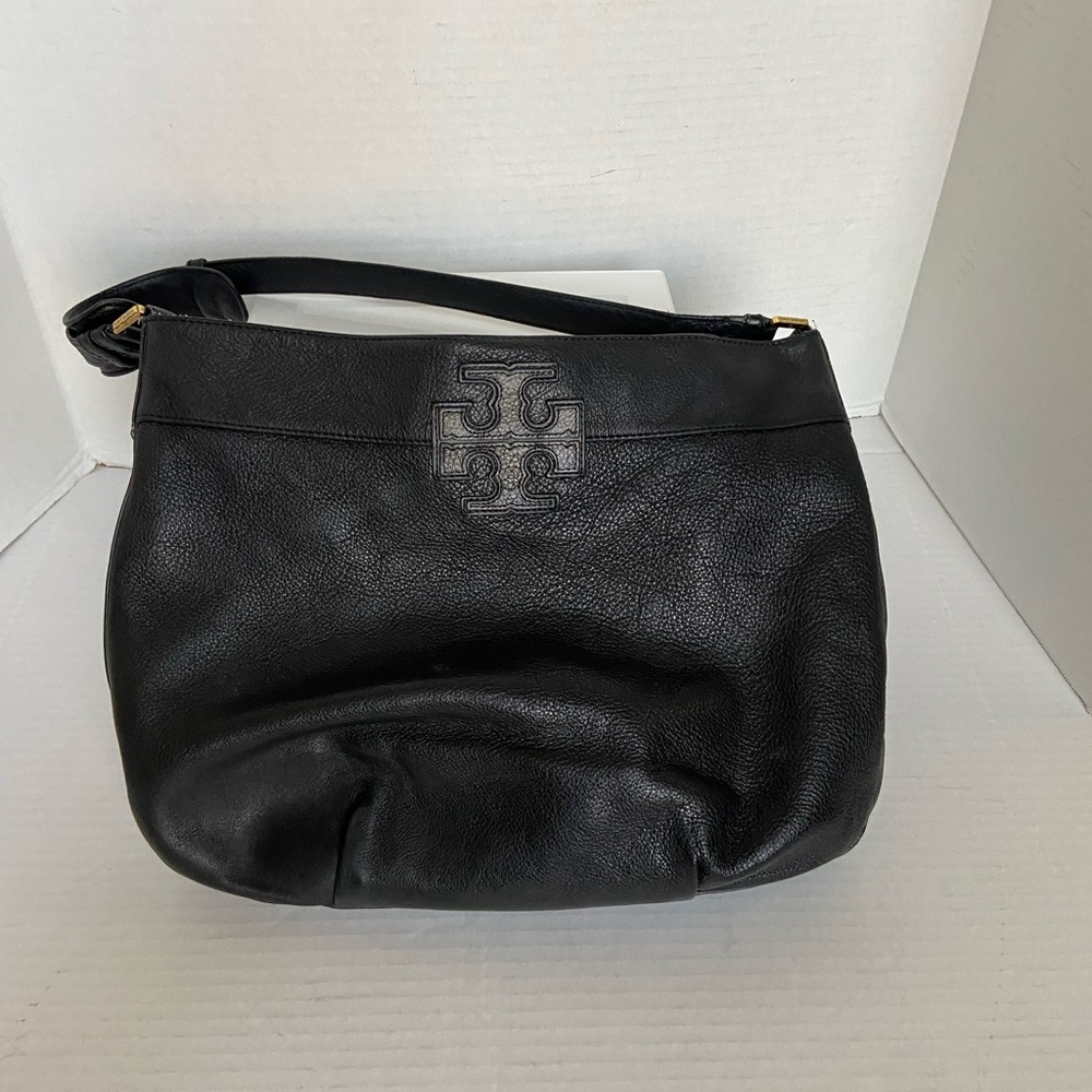 Tory Burch Purse Shoulder Bag Stacked Black Womens T Handbag Luxury Classic